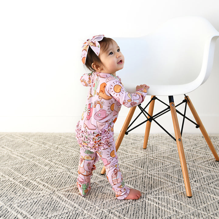 Lainey Pink Western CLIP BOW - Gigi and Max