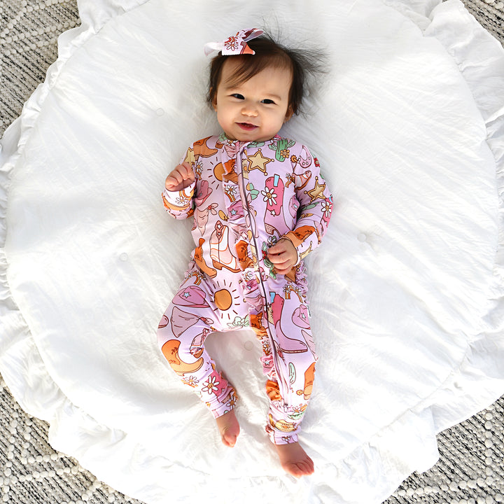 Lainey Pink Western CLIP BOW - Gigi and Max