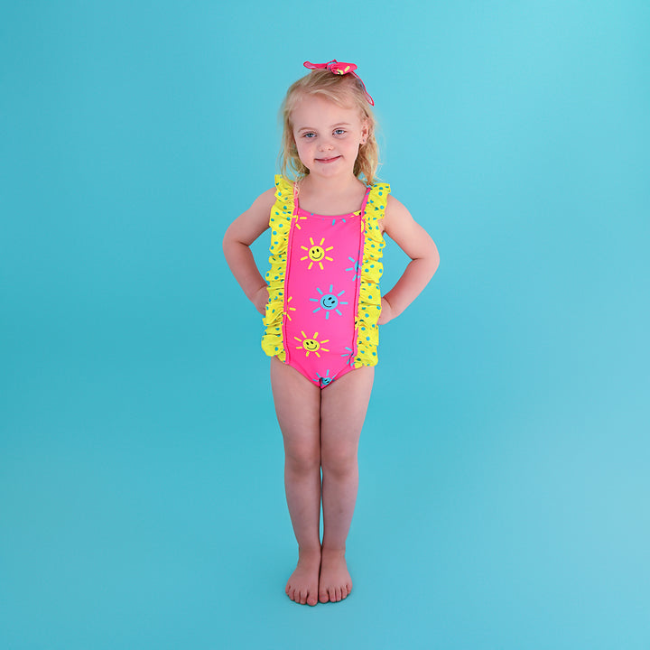 Brittany Smiley Face TANK ONE PIECE SWIMSUIT - Gigi and Max
