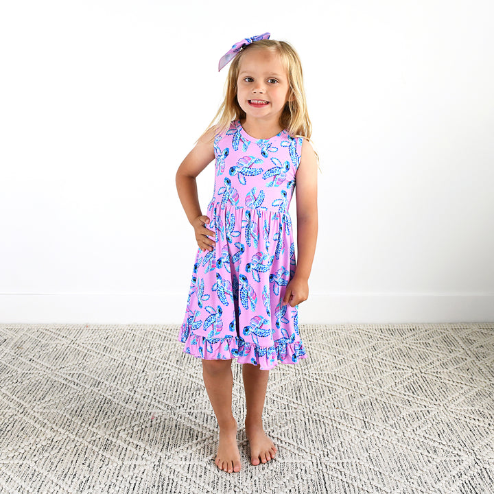 Waverly Sea Turtles TANK TWIRL DRESS - Gigi and Max