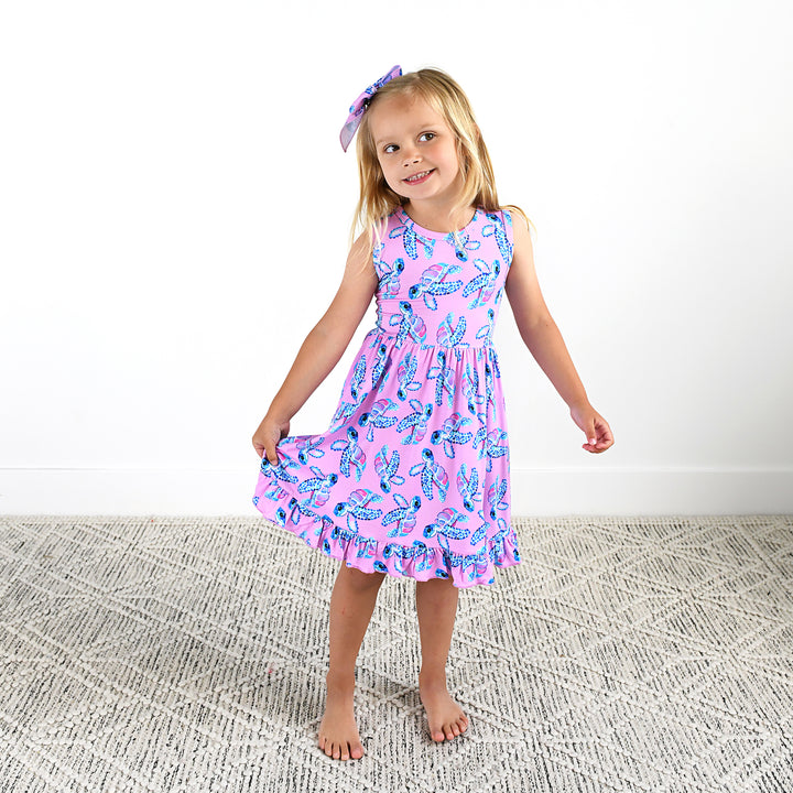 Waverly Sea Turtles TANK TWIRL DRESS - Gigi and Max