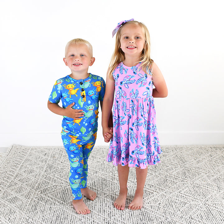 Waverly Sea Turtles TANK TWIRL DRESS - Gigi and Max