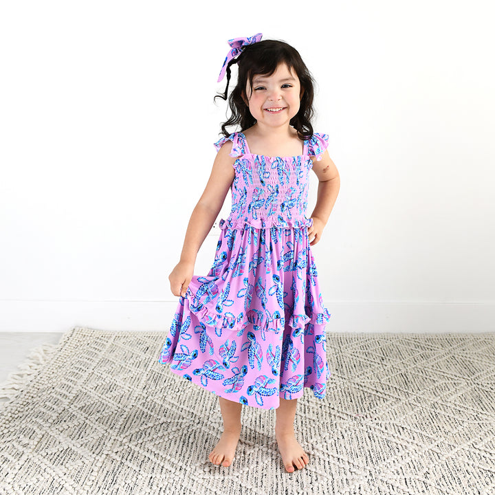 Waverly Sea Turtles SMOCKED DRESS - Gigi and Max