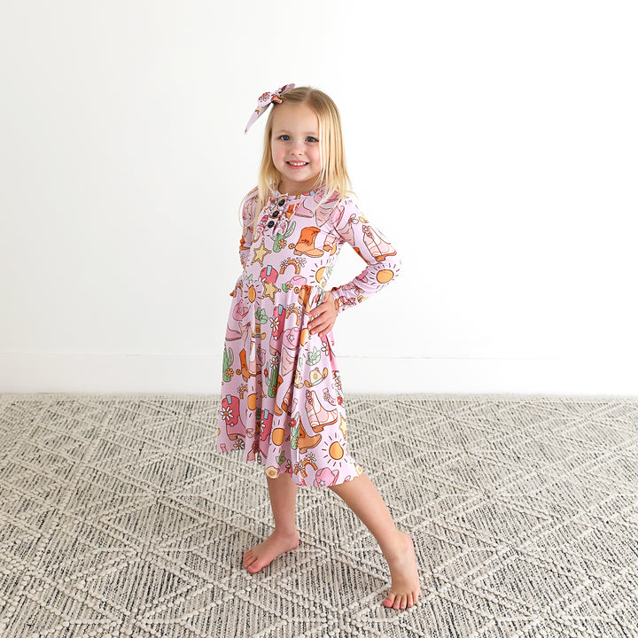 Lainey Pink Western CLIP BOW - Gigi and Max