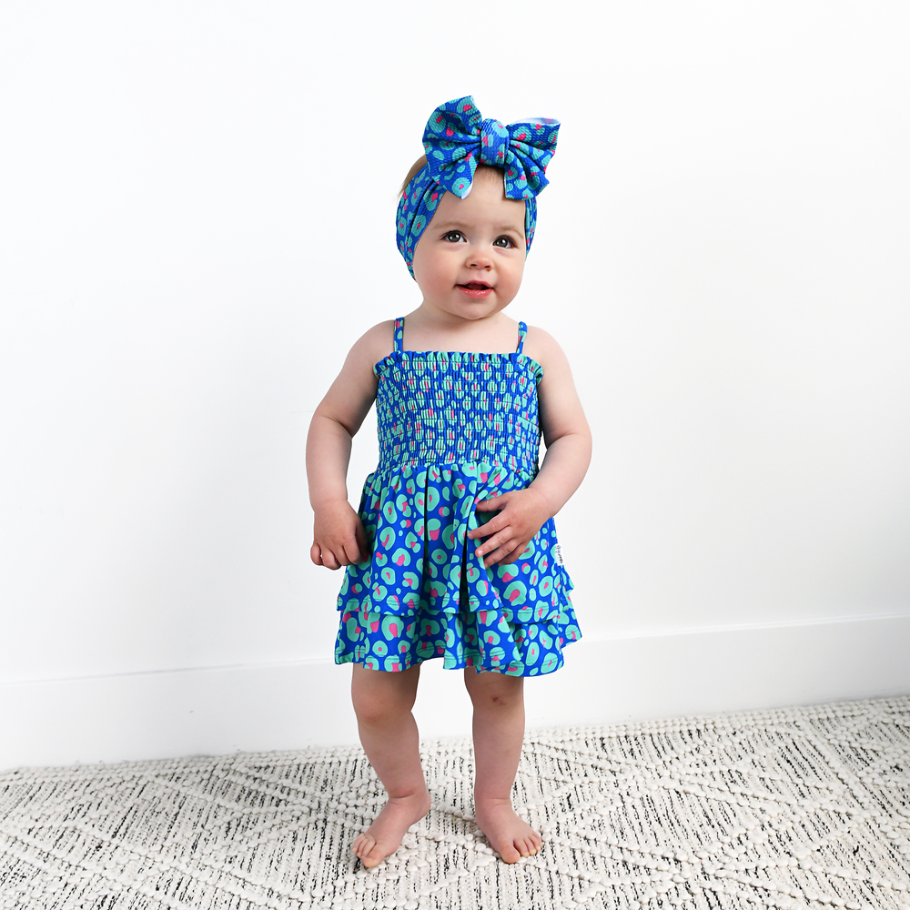Miley Leopard SMOCKED TIERED TUTU - Gigi and Max