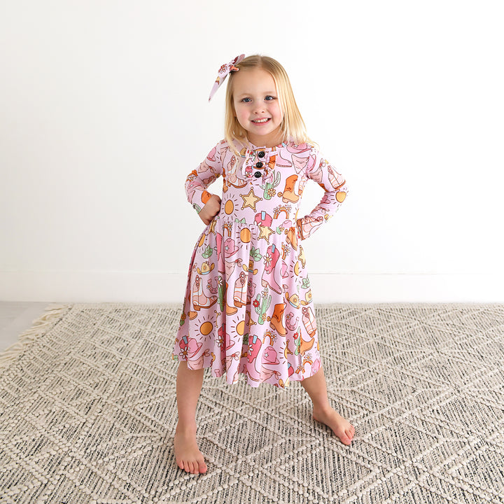 Lainey Pink Western CLIP BOW - Gigi and Max