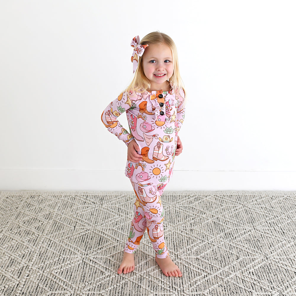 Lainey Pink Western RUFFLE TWO PIECE - Gigi and Max