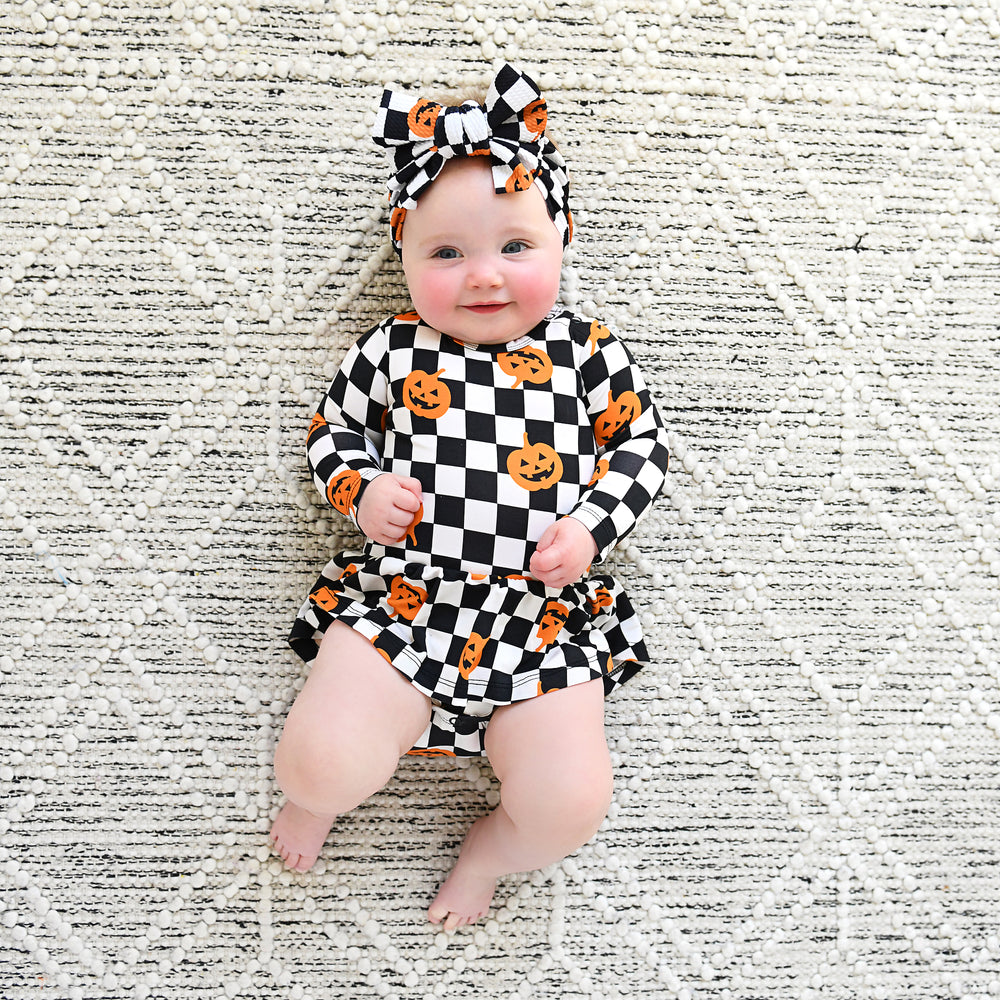 Merlin Checkered Pumpkins TUTU - Gigi and Max