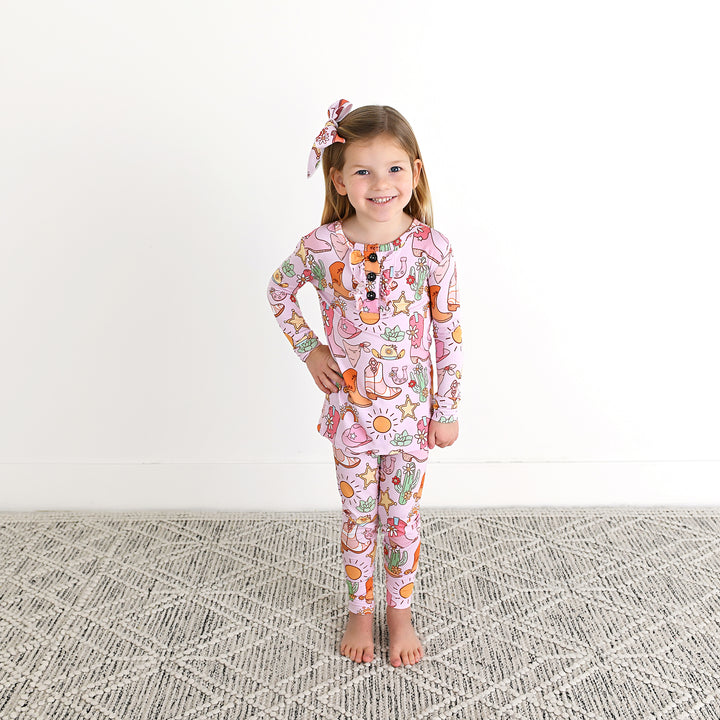 Lainey Pink Western CLIP BOW - Gigi and Max