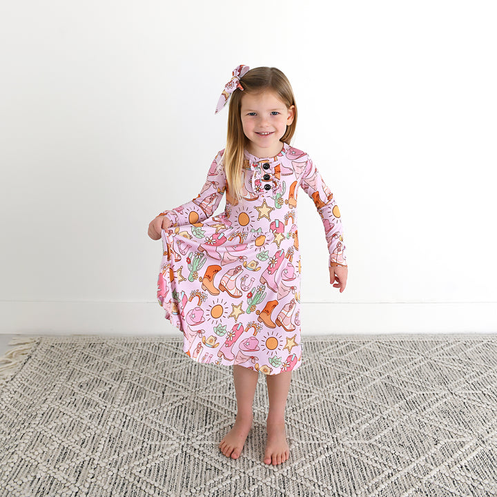 Lainey Pink Western CLIP BOW - Gigi and Max