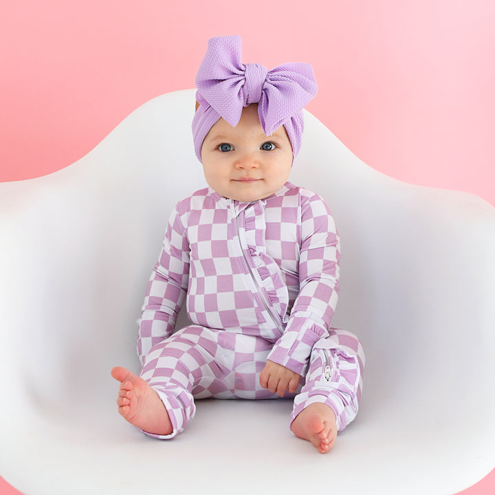 Myla Purple Checks RUFFLE ZIP - Gigi and Max