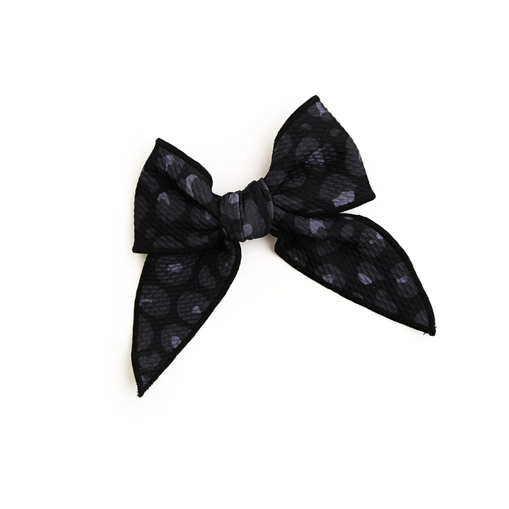 Ash Black Leopard CLIP BOW - Gigi and Max