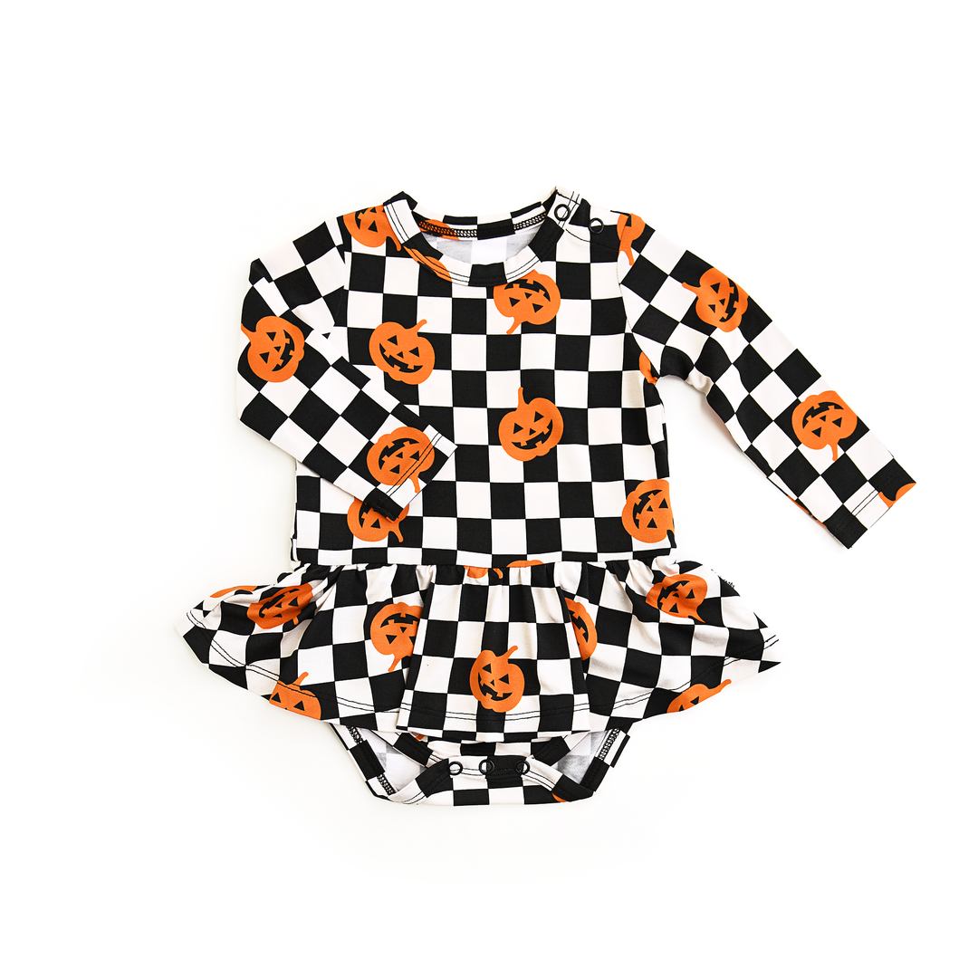 Merlin Checkered Pumpkins TUTU - Gigi and Max