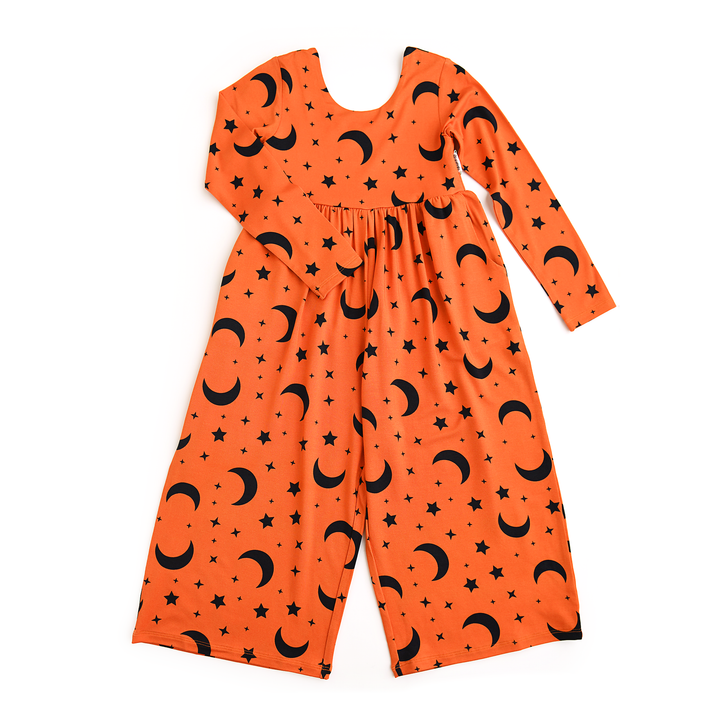 Blaise Orange Moon WIDE LEG ROMPER - Gigi and Max