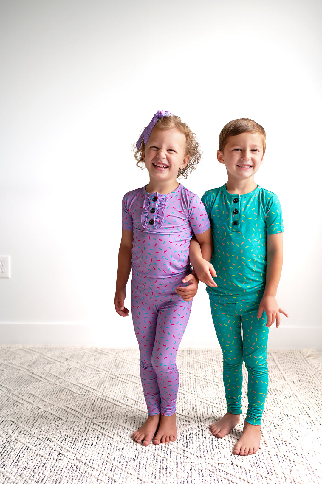 Purple Sprinkles RUFFLE TWO PIECE - Gigi and Max