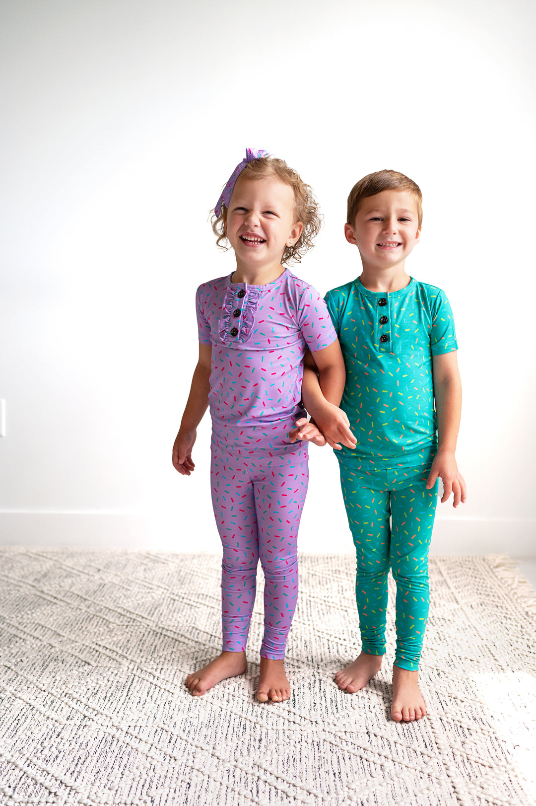 Purple Sprinkles RUFFLE TWO PIECE - Gigi and Max