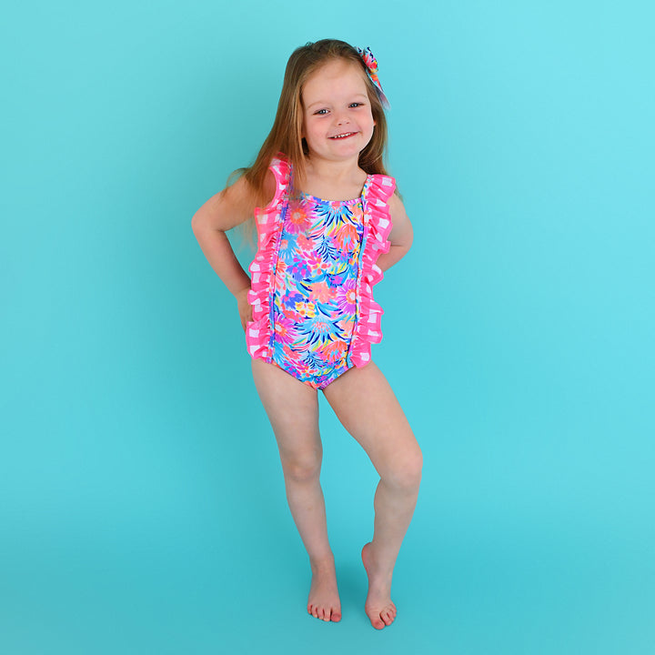 Megan Floral TANK ONE PIECE SWIMSUIT - Gigi and Max
