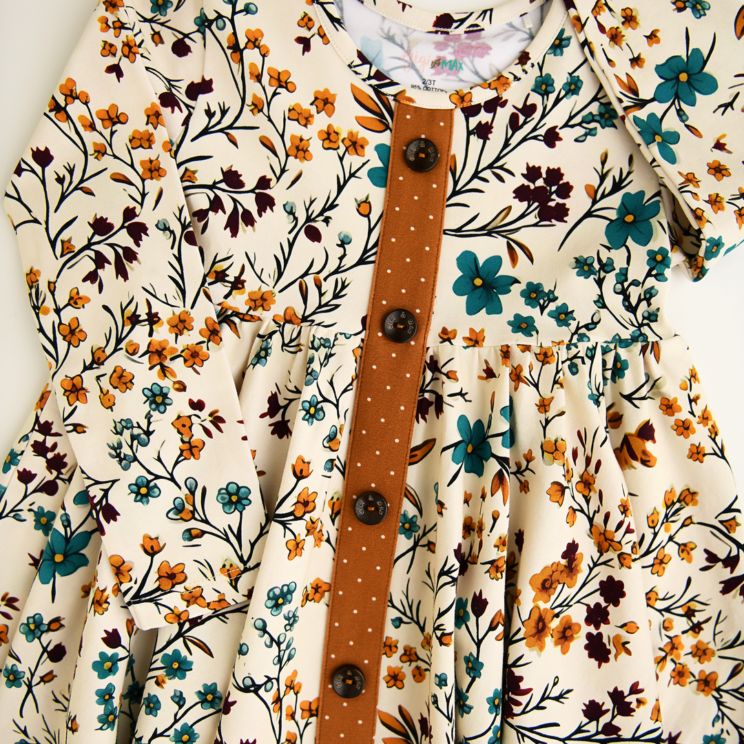 Maren Floral BUTTON DRESS - Gigi and Max