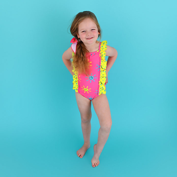 Brittany Smiley Face TANK ONE PIECE SWIMSUIT - Gigi and Max