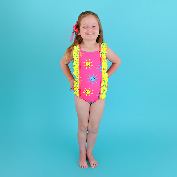 Brittany Smiley Face TANK ONE PIECE SWIMSUIT - Gigi and Max