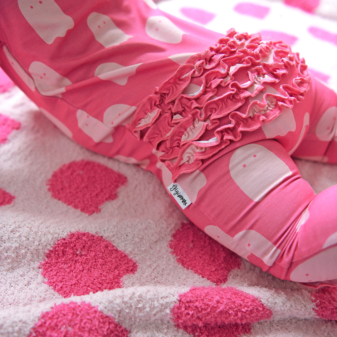 Draven Pink Ghost RUFFLE ZIP - Gigi and Max