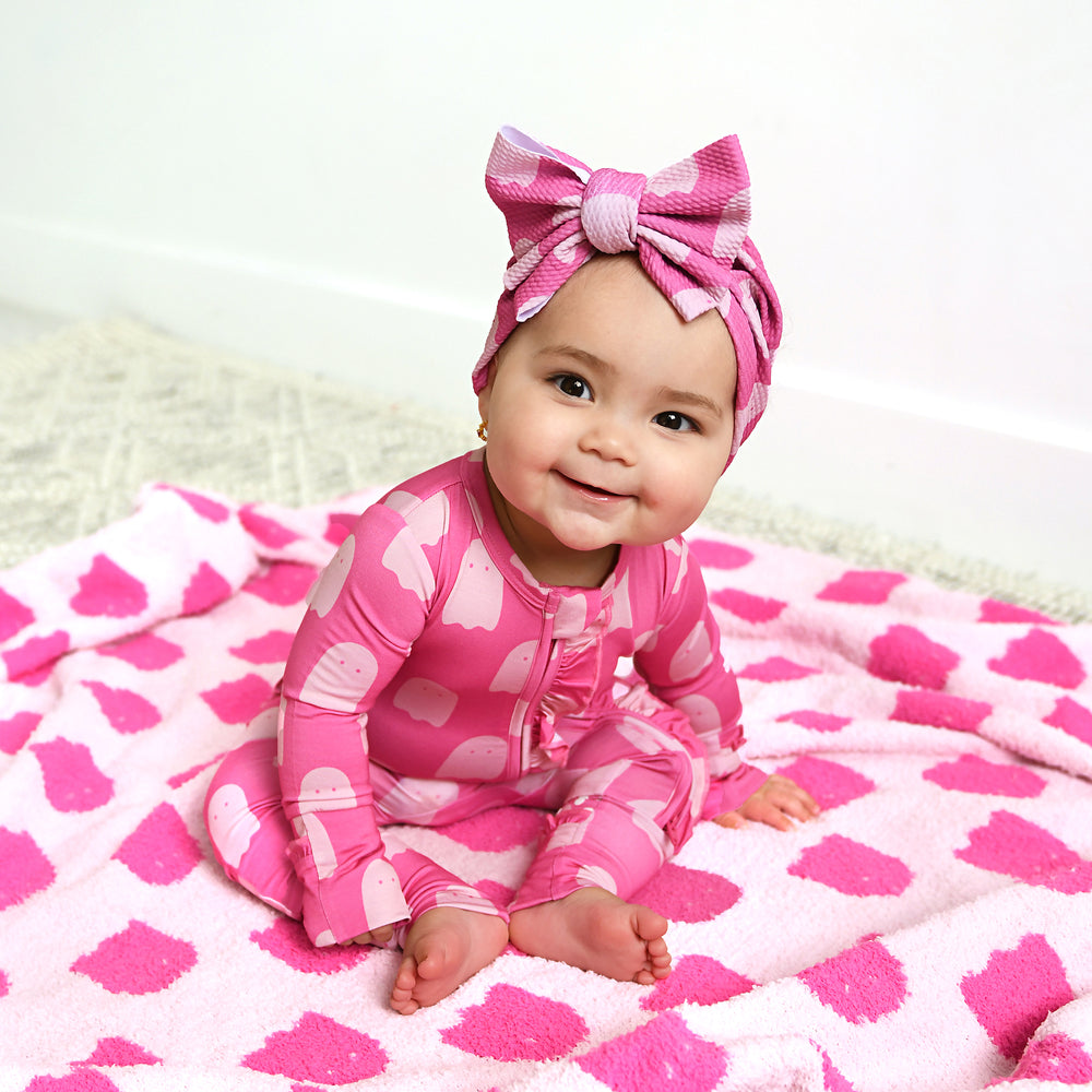 Draven Pink Ghost RUFFLE ZIP - Gigi and Max