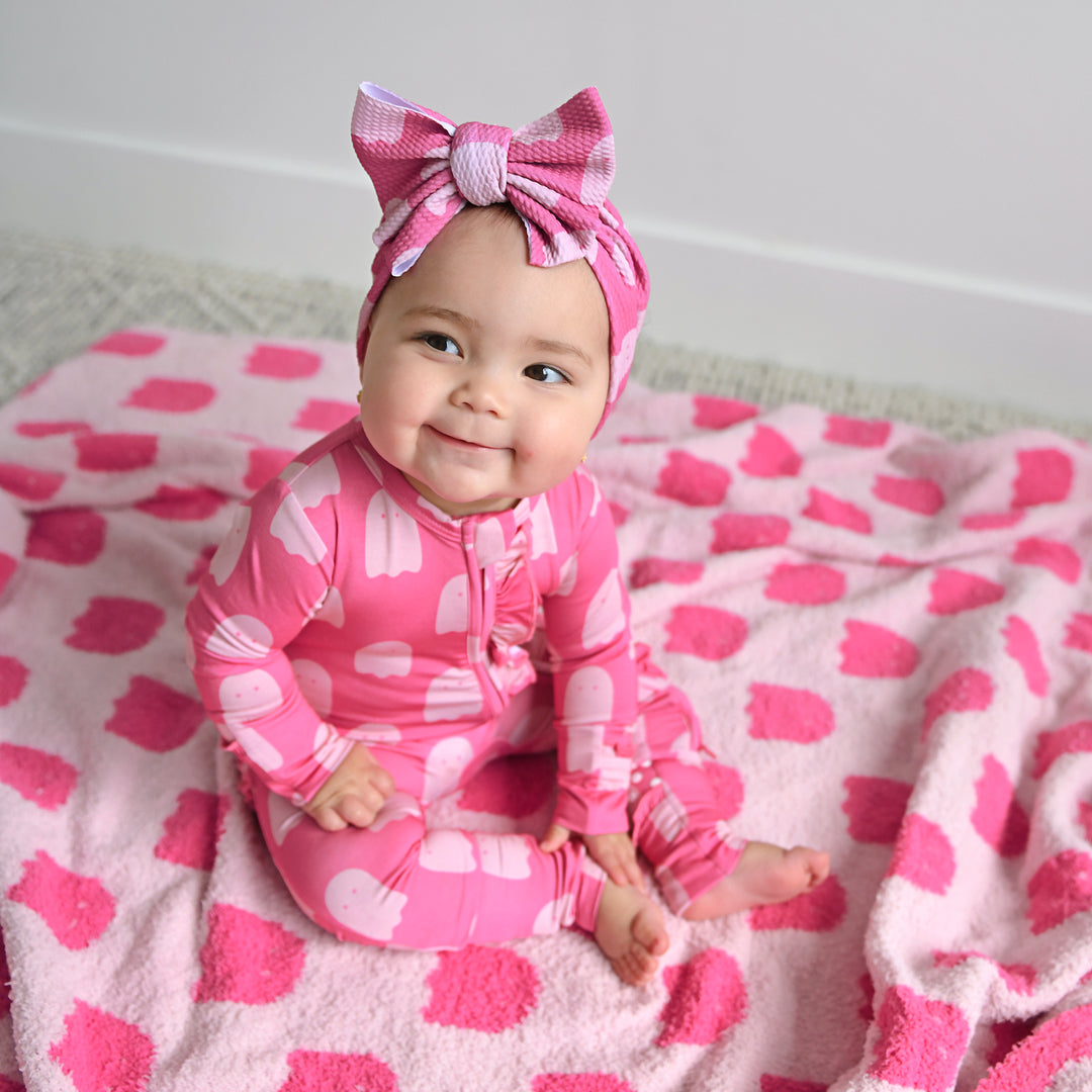 Draven Pink Ghost RUFFLE ZIP - Gigi and Max