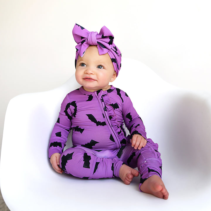 Echo Purple Bats RUFFLE ZIP - Gigi and Max