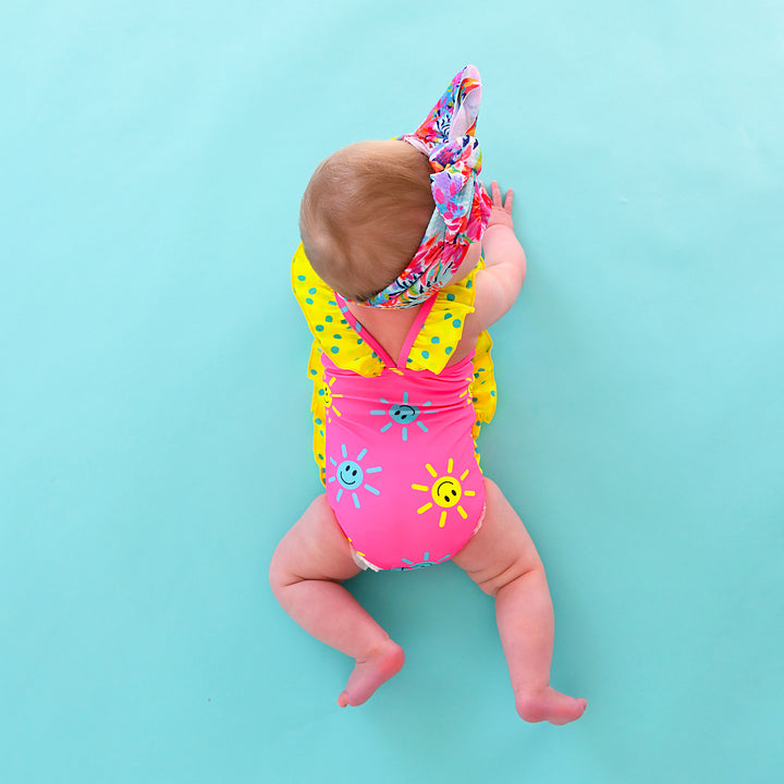 Brittany Smiley Face TANK ONE PIECE SWIMSUIT - Gigi and Max