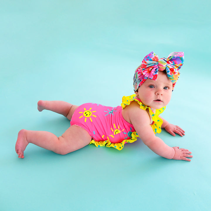 Brittany Smiley Face TANK ONE PIECE SWIMSUIT - Gigi and Max