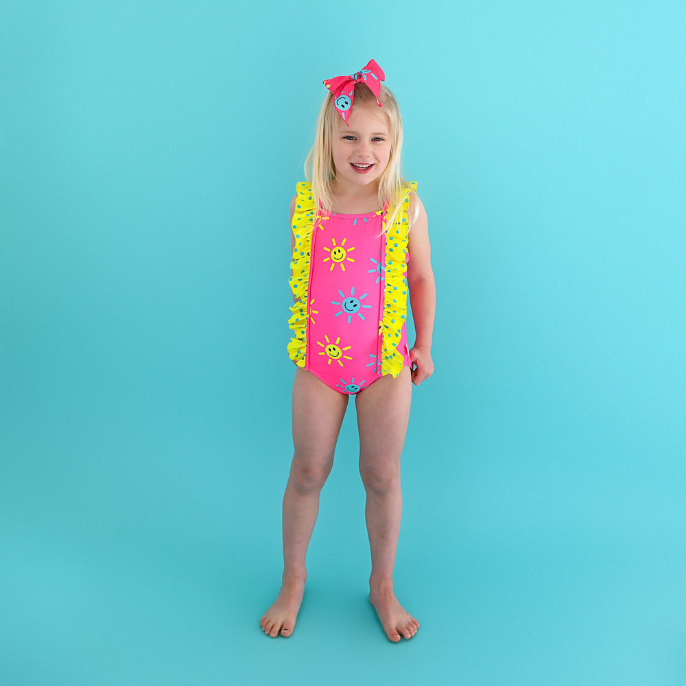 Brittany Smiley Face TANK ONE PIECE SWIMSUIT - Gigi and Max