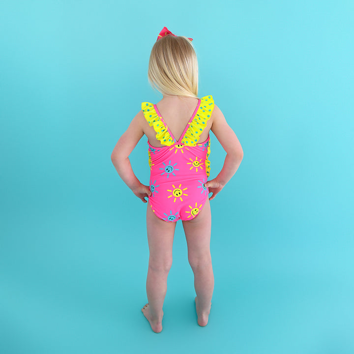 Brittany Smiley Face TANK ONE PIECE SWIMSUIT - Gigi and Max