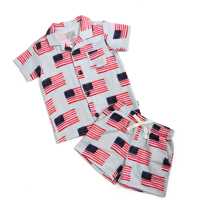 George Blue Flag COASTAL SET ORGANIC - Gigi and Max