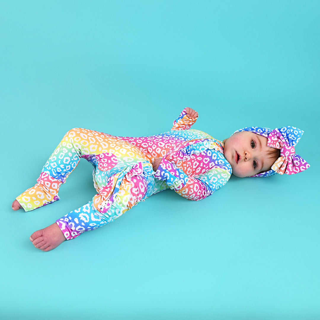 Summer Leopard RUFFLE ZIP - Gigi and Max