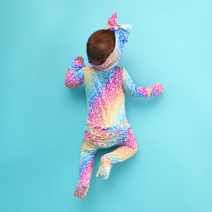 Summer Leopard RUFFLE ZIP - Gigi and Max