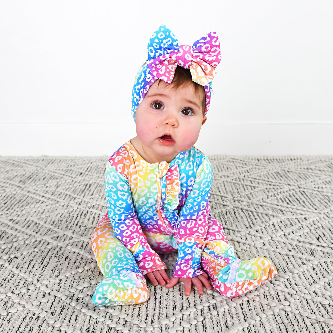 Summer Leopard RUFFLE ZIP - Gigi and Max