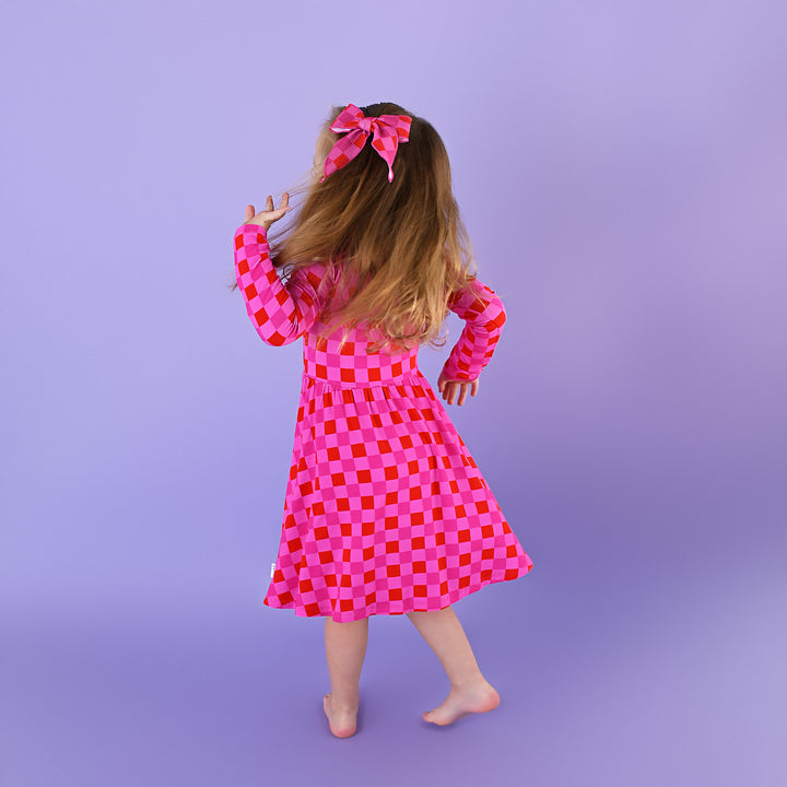 Sydney Pink Checks TUTU DRESS - Gigi and Max