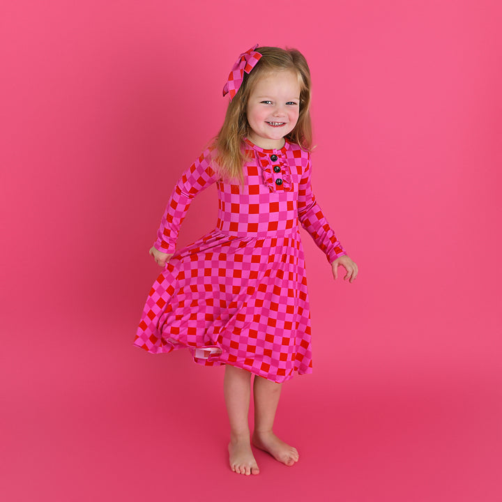Sydney Pink Checks TUTU DRESS - Gigi and Max