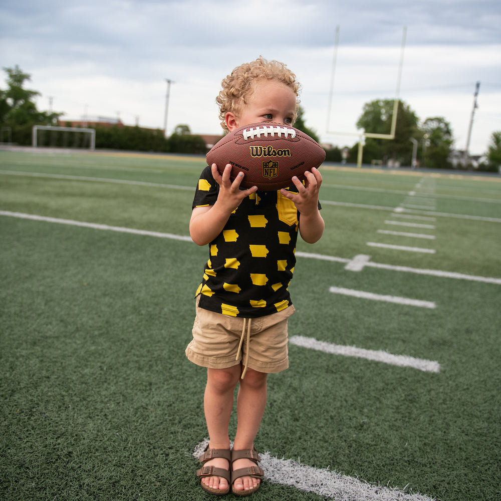 Iowa Black & Gold POLO SHIRT - Gigi and Max