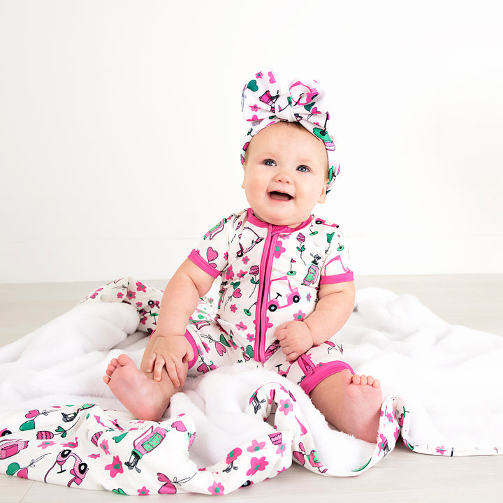 Lexi Pink Golf SHORTY ZIP - Gigi and Max