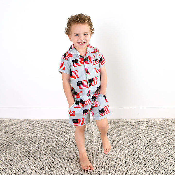 George Blue Flag COASTAL SET ORGANIC - Gigi and Max