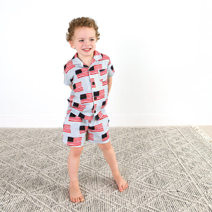 George Blue Flag COASTAL SET ORGANIC - Gigi and Max