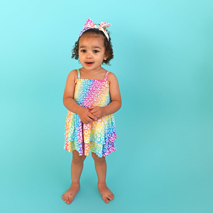 Summer Leopard SMOCKED TIERED TUTU - Gigi and Max