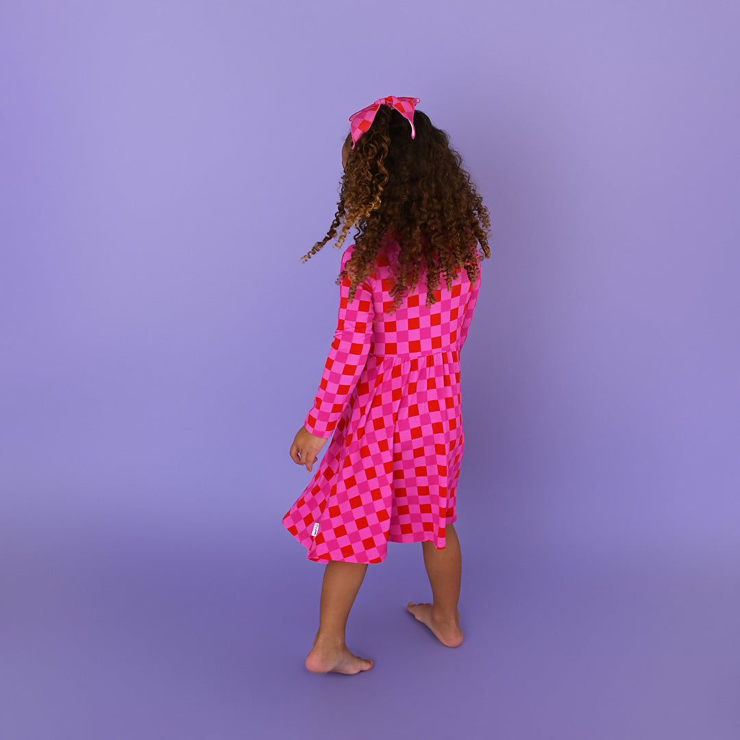 Sydney Pink Checks TUTU DRESS - Gigi and Max