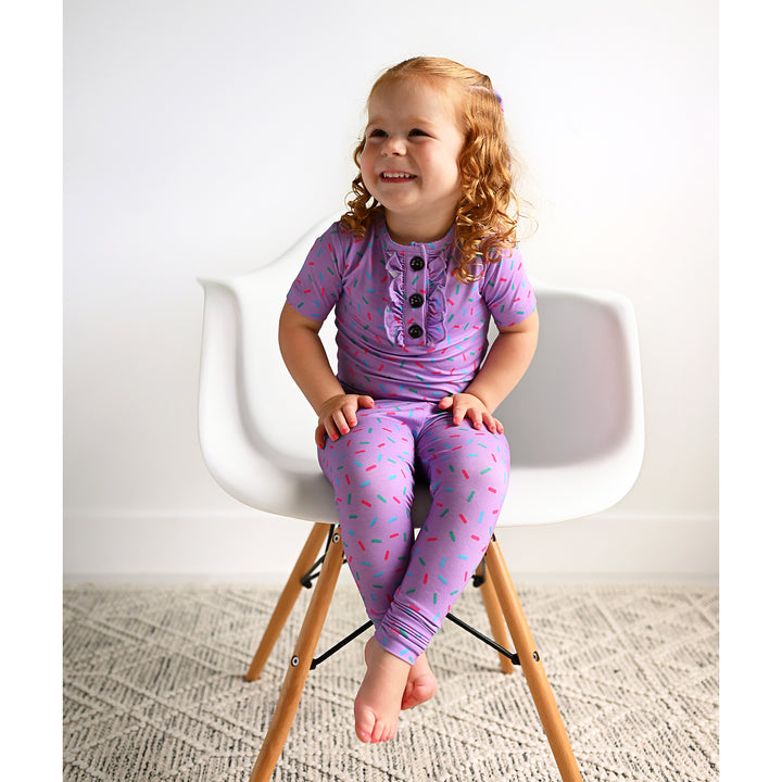 Purple Sprinkles RUFFLE TWO PIECE - Gigi and Max
