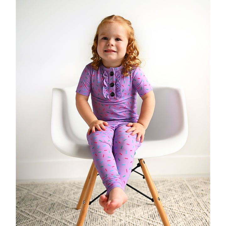 Purple Sprinkles RUFFLE TWO PIECE - Gigi and Max