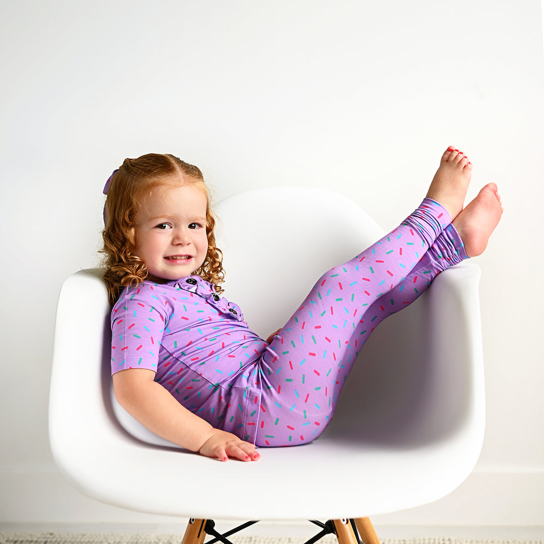 Purple Sprinkles RUFFLE TWO PIECE - Gigi and Max