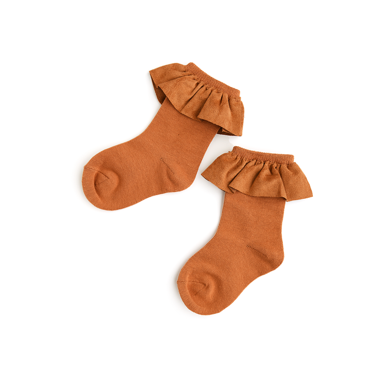 Hazelnut RUFFLE SOCKS - Gigi and Max