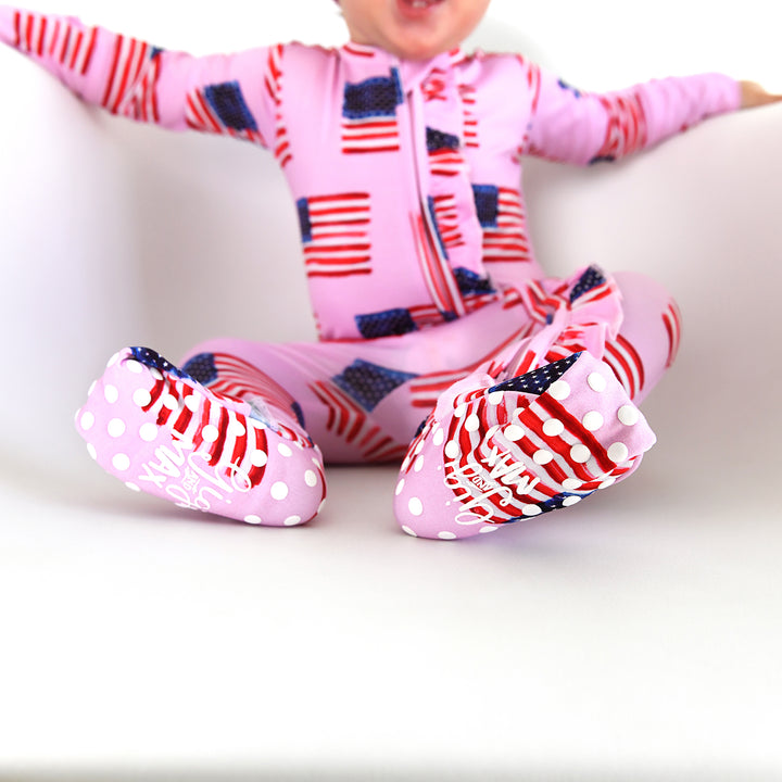 Betty Pink Flag RUFFLE ZIP - Gigi and Max