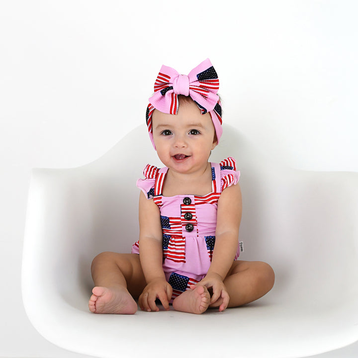 Betty Pink Flag BUTTON BUBBLE - Gigi and Max